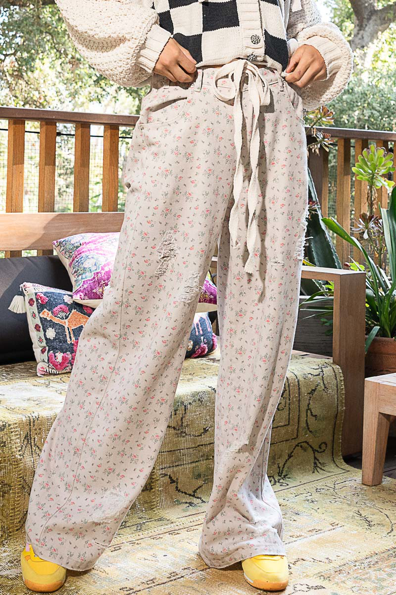 Bethany Floral Twill Pants