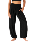 Black Harem Pants with Pockets