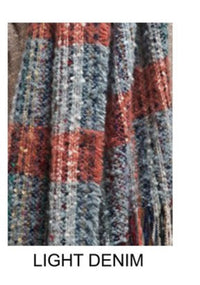 Speckled Scarf in Light denim