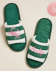 Salty Crab Embroidered Slippers