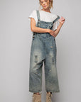 Washed Denim Oversized Jumpsuit