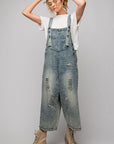 Washed Denim Oversized Jumpsuit