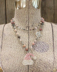 Santa's Hat Is Blushing Layered Necklace Pink