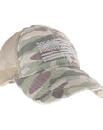 Embroidered American Flag Camo Hat