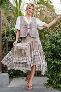 Aubrey Vintage Plaid Skirt