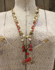 Golden Cardinal Layered Necklace