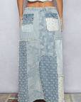 Addison Denim Patchwork Skirt