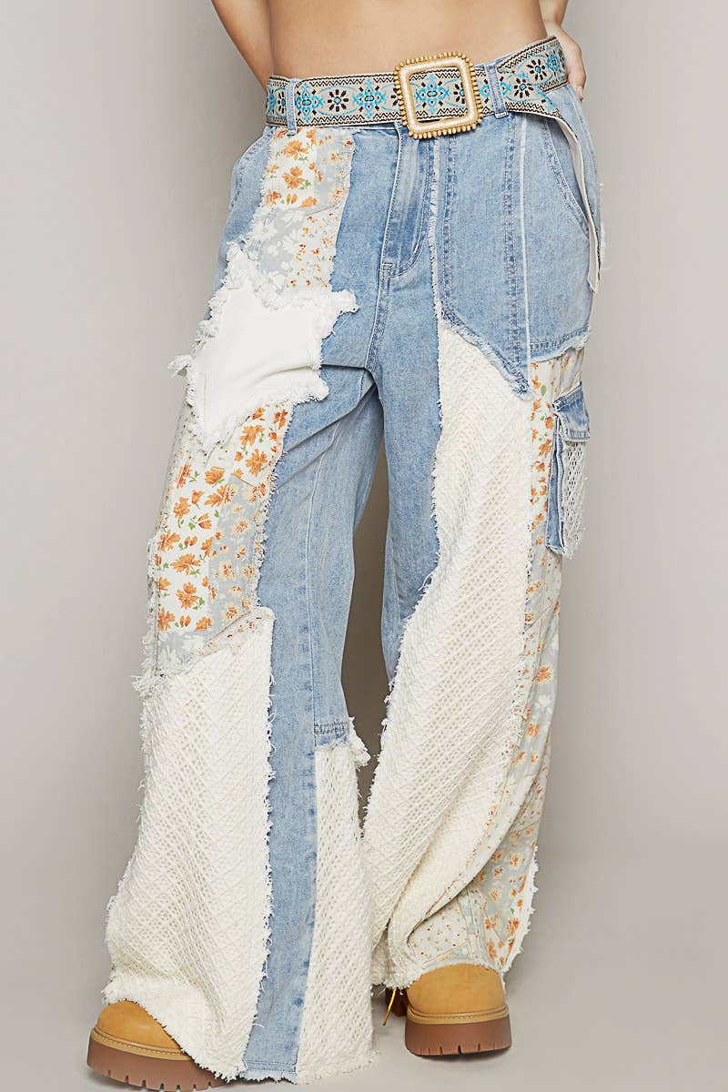 Boho Printed Patchwork Pants