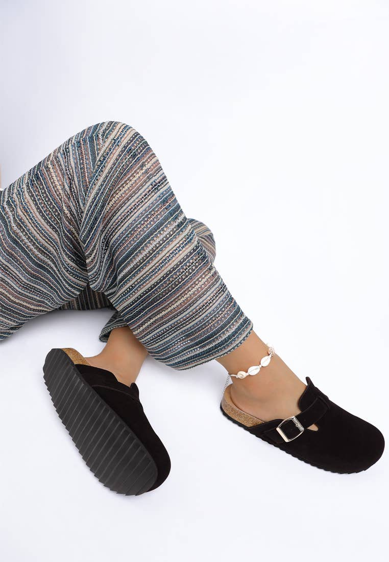 Mesa Buckle Slip-On Mules