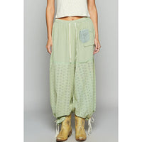 Eyelet Gauze Pants