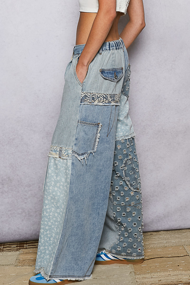 Addison Denim Patched Pants