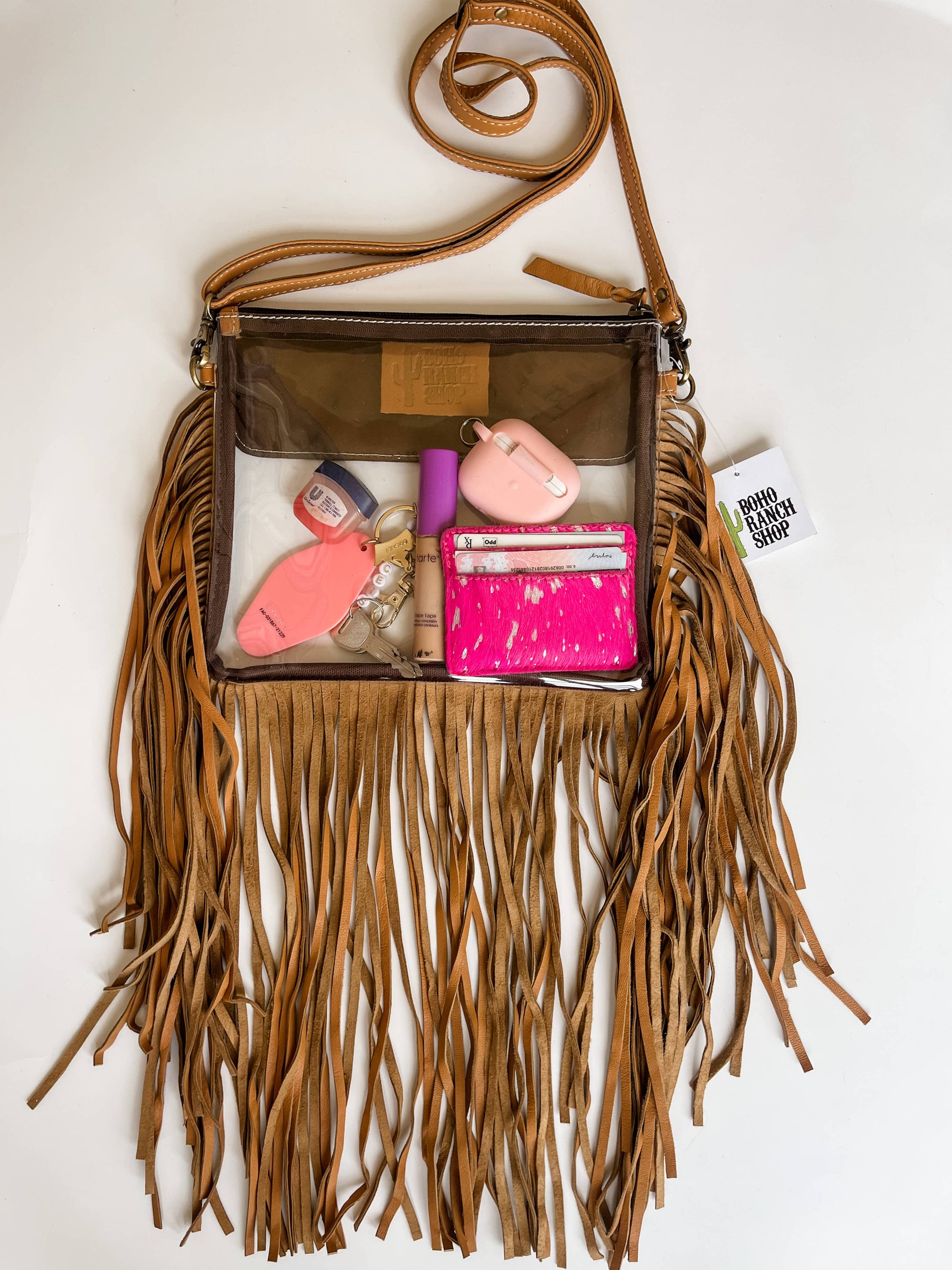 Western Boho Concert Clear Crossbody