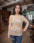 Fall Pumpkins & Gourds Mesh Top
