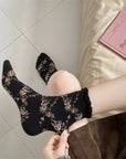 Rufia Vintage Floral Lace Pattern Socks