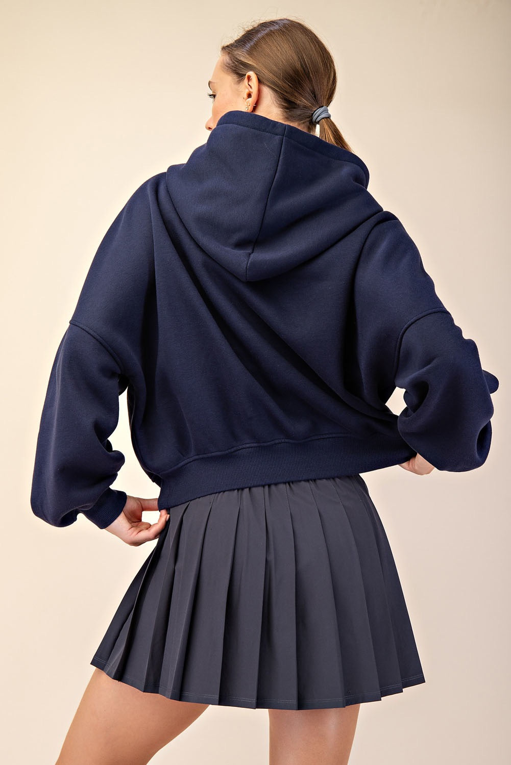 Offset Quarter Zip Hoodie