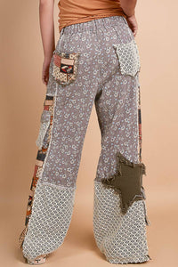 Boho Printed Patchwork Pants