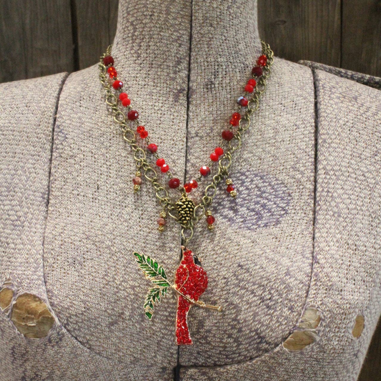 Bold &amp; Beautiful Cardinal Layered Necklace