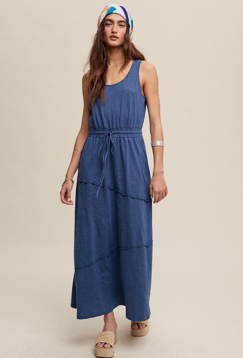 Terry Drawstring Maxi