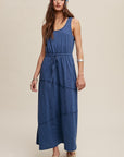 Terry Drawstring Maxi
