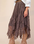 Allover Lace Sharkbite Skirt