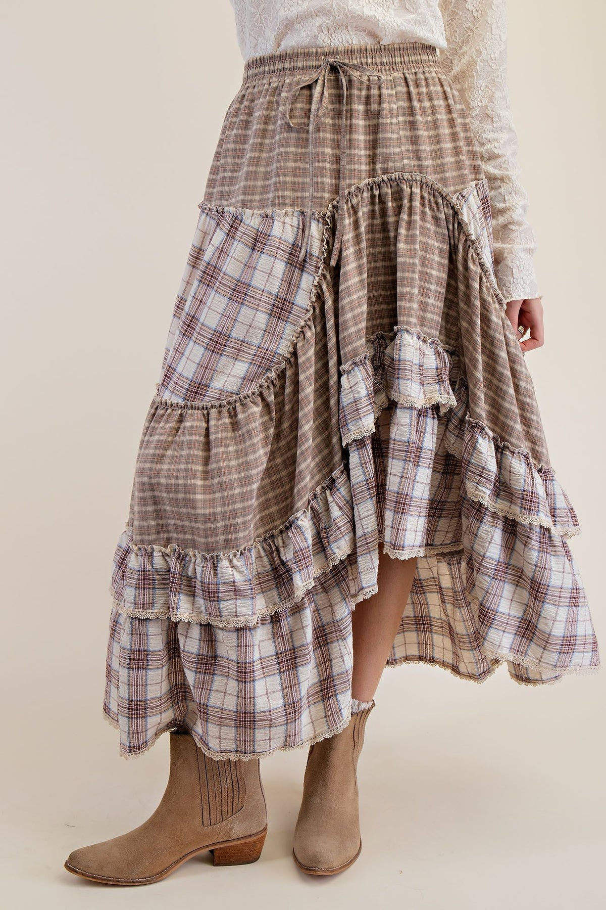 Aubrey Vintage Plaid Skirt