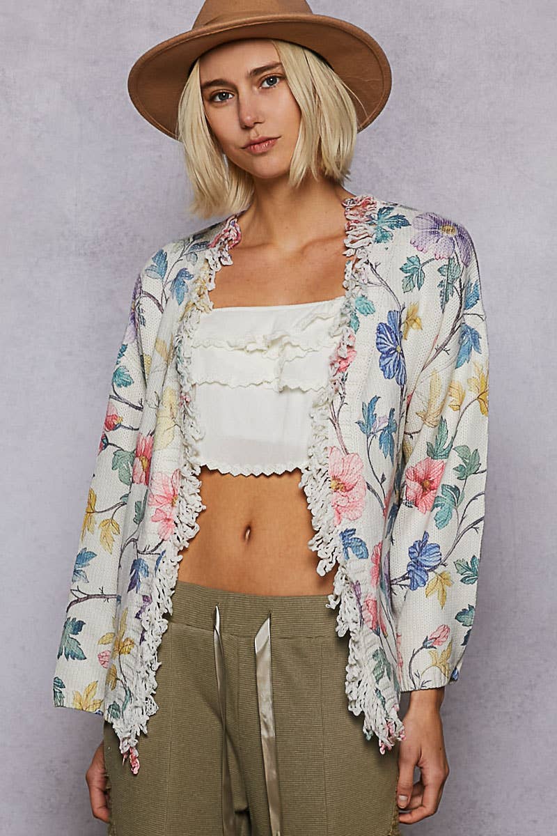 Jasmine Floral Sweater Cardigan