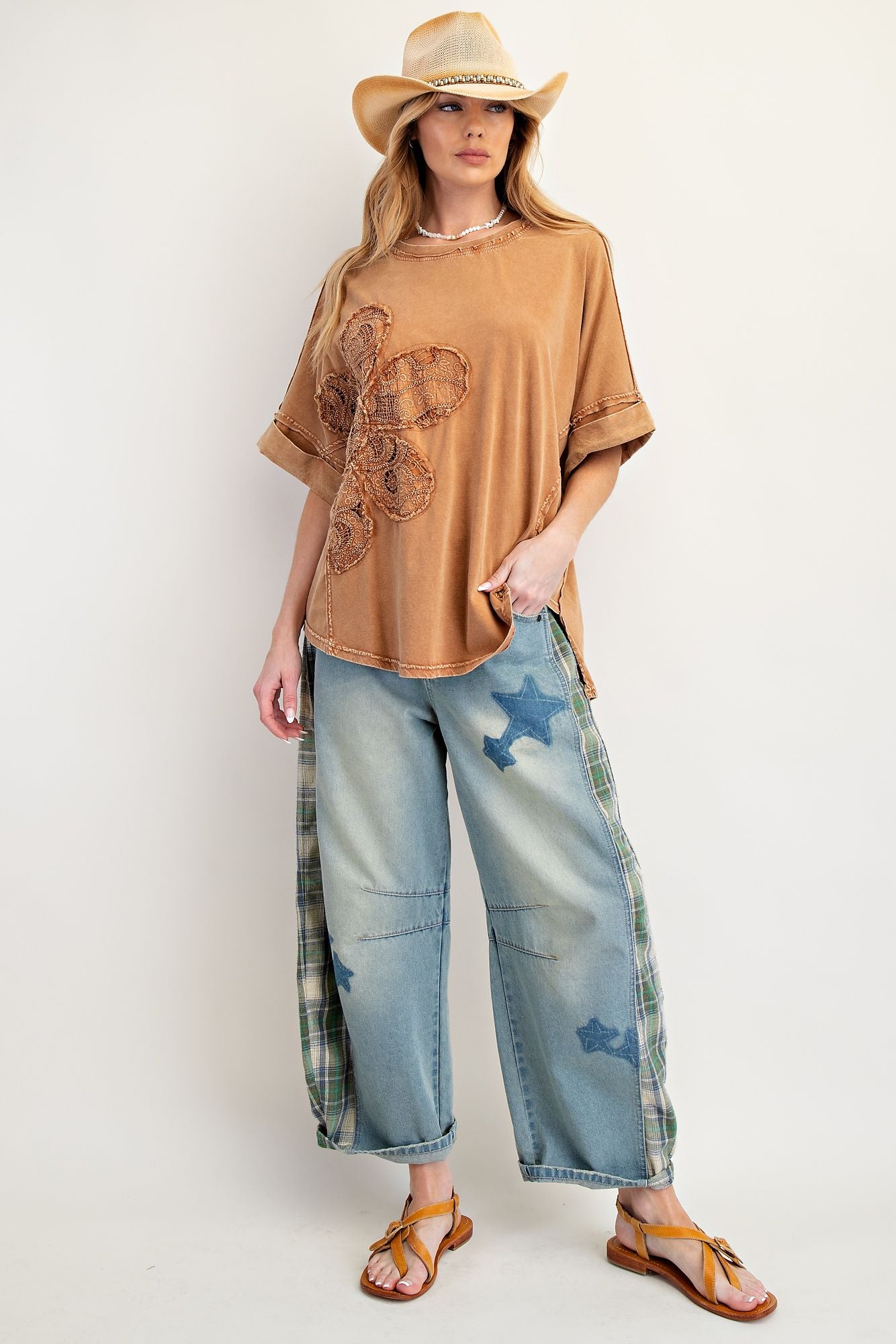 Lace Flower Knit Top