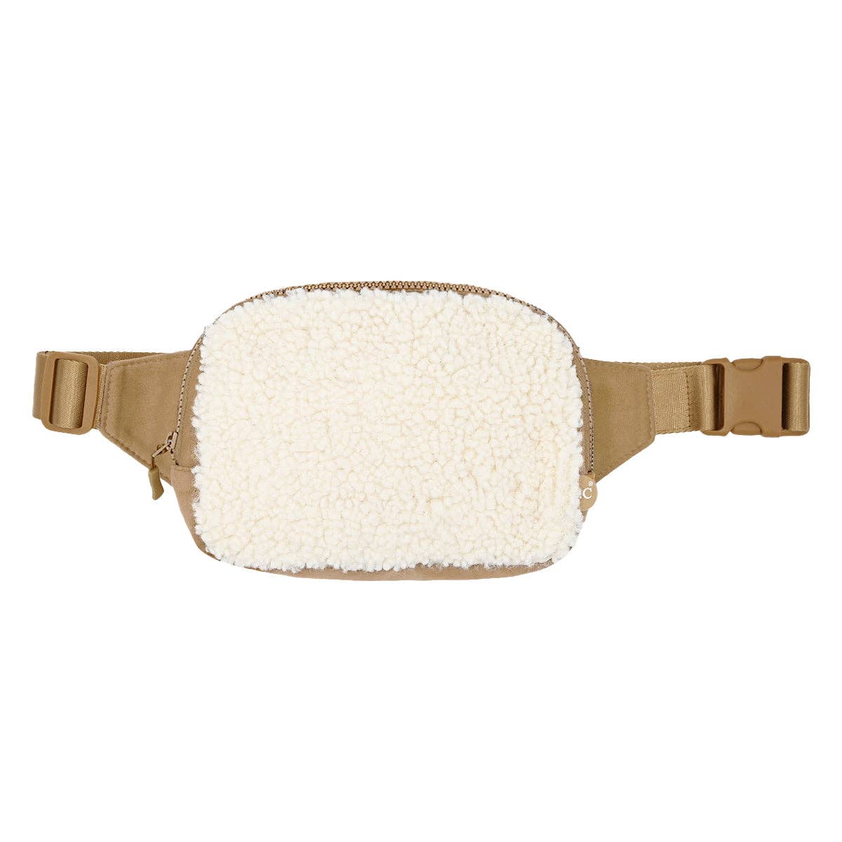 Sherpa and Suede Belt Bag