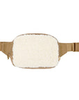 Sherpa and Suede Belt Bag