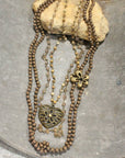 Shades Of All Natural Flower Layered Necklace