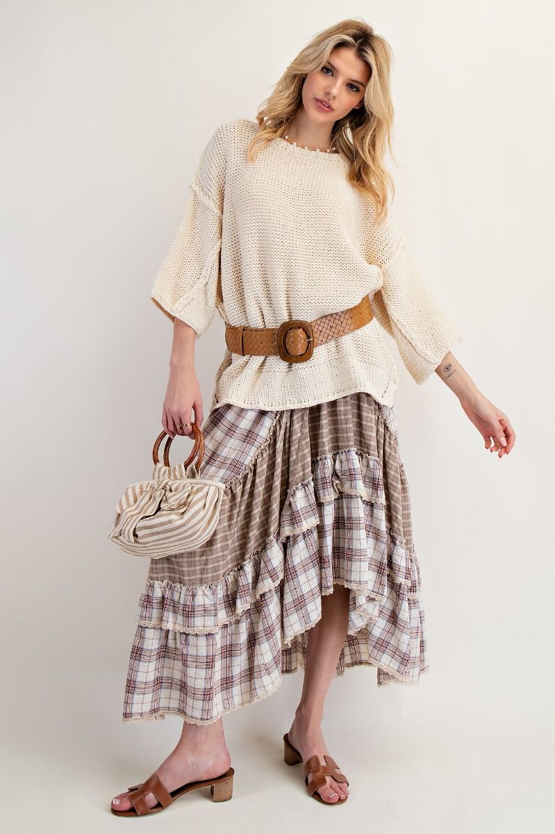Aubrey Vintage Plaid Skirt