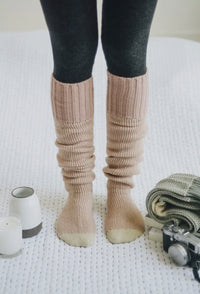 Soft Open Work Knit Lounge Socks