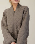 Cloud Quilted Bomber Jacket