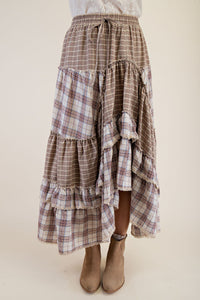 Aubrey Vintage Plaid Skirt