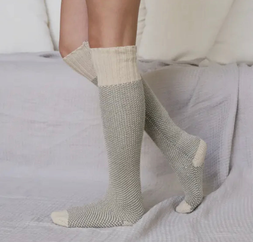 Soft Open Work Knit Lounge Socks