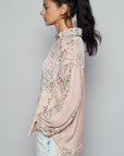 Spring Blossom Crochet Button Down