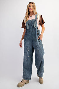 Washed Denim Jumpsuit