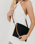 Turks and Caicos Foldover Crossbody Clutch Bag
