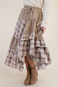 Aubrey Vintage Plaid Skirt