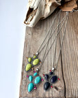 Western Cactus Stone Pendant Necklace