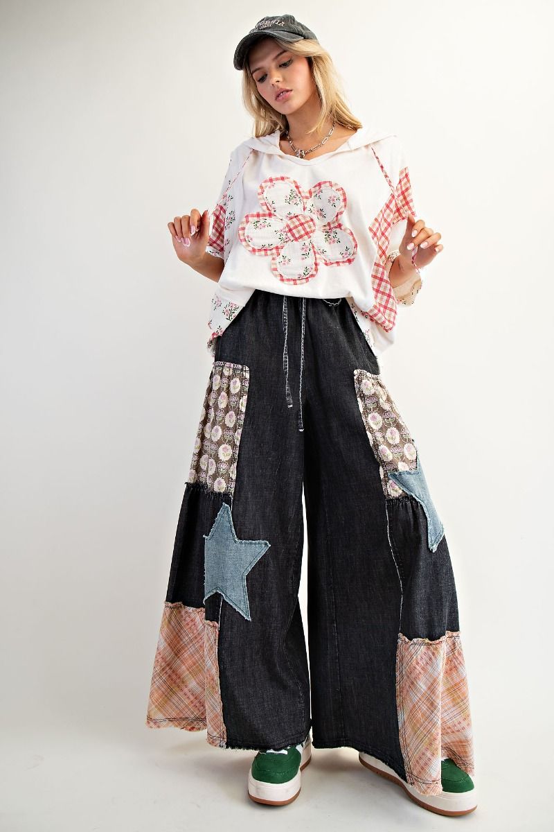 Chic Star Patchwork Pants