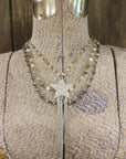 Falling Star Golden Bling Layered Necklace