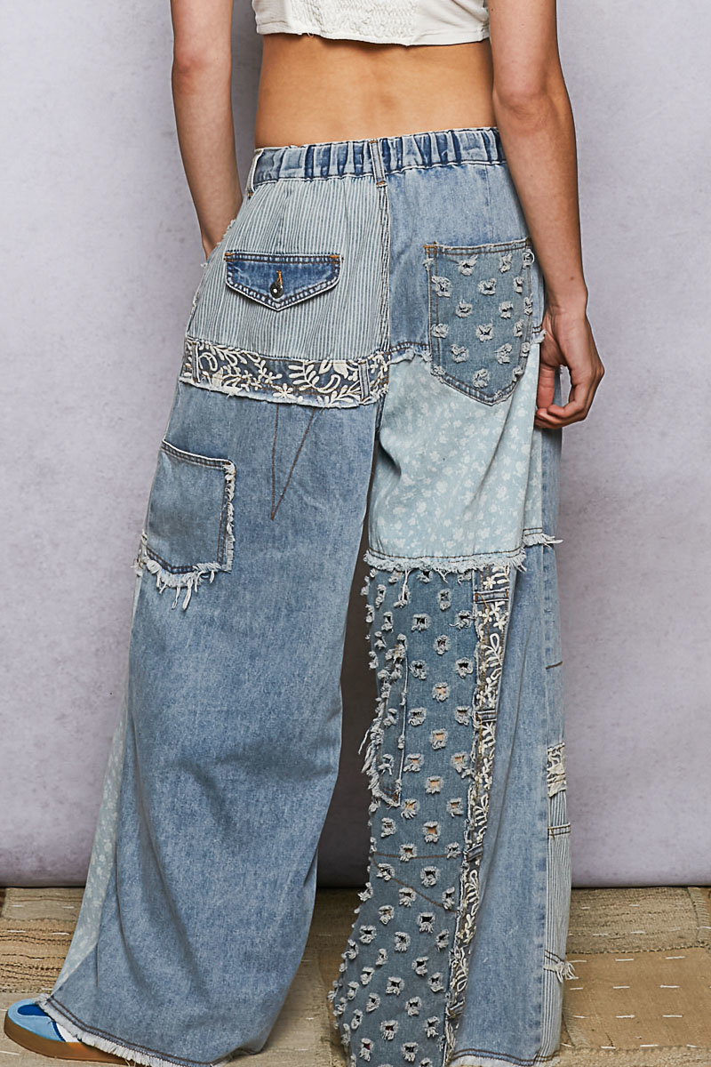 Addison Denim Patched Pants