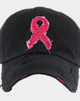 Pink Ribbon Vintage Baseball Cap