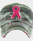 Pink Ribbon Vintage Baseball Cap