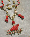 Golden Cardinal Layered Necklace