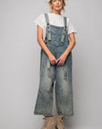 Washed Denim Oversized Jumpsuit