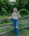 Fall Pumpkins & Gourds Mesh Top