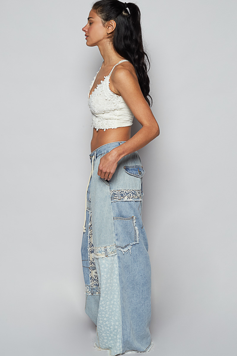 Addison Denim Patched Pants