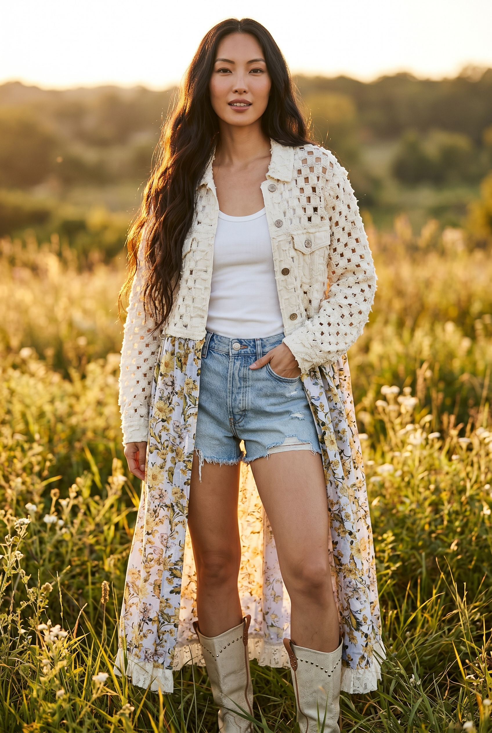 Vintage Floral Duster